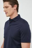 Поло BOSS чоловічий колір синій однотонний