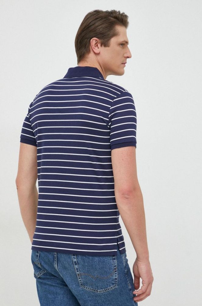 Бавовняне поло Polo Ralph Lauren колір синій візерунок (2896640) фото 3