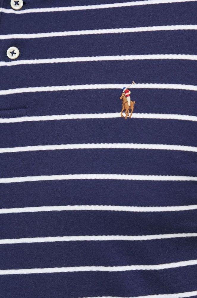 Бавовняне поло Polo Ralph Lauren колір синій візерунок (2896640) фото 6