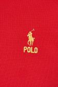 Бавовняне поло Polo Ralph Lauren колір червоний однотонний (2851092)