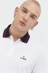 Бавовняне поло Jack & Jones JJEJOE колір білий з аплікацією 12221190