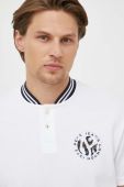 Бавовняне поло Pepe Jeans колір білий з принтом (3257891)