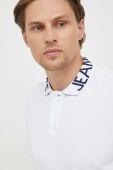 Бавовняне поло Pepe Jeans колір білий з принтом (3257896)