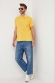 Бавовняне поло Pepe Jeans Jacob колір жовтий однотонне