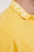 Бавовняне поло Pepe Jeans Jacob колір жовтий однотонне
