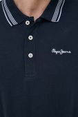 Бавовняне поло Pepe Jeans Jett колір синій з аплікацією