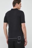 Поло Armani Exchange чоловічий колір чорний з принтом (2940042)