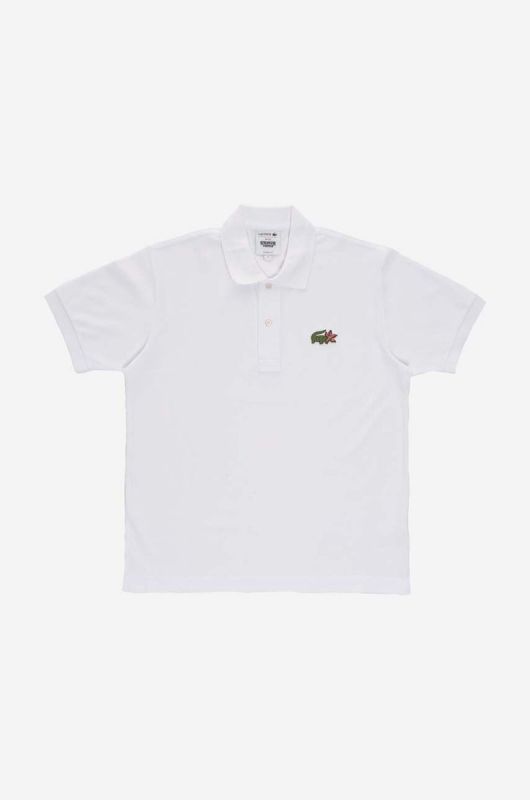 Бавовняне поло Lacoste x Netflix колір білий з аплікацією PH7057-VIR (3347990)