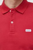 Поло Guess чоловічий колір червоний однотонний