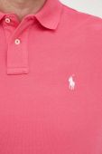 Бавовняне поло Polo Ralph Lauren колір рожевий однотонний (2974994)