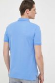 Бавовняне поло Polo Ralph Lauren однотонний колір блакитний (2975001)
