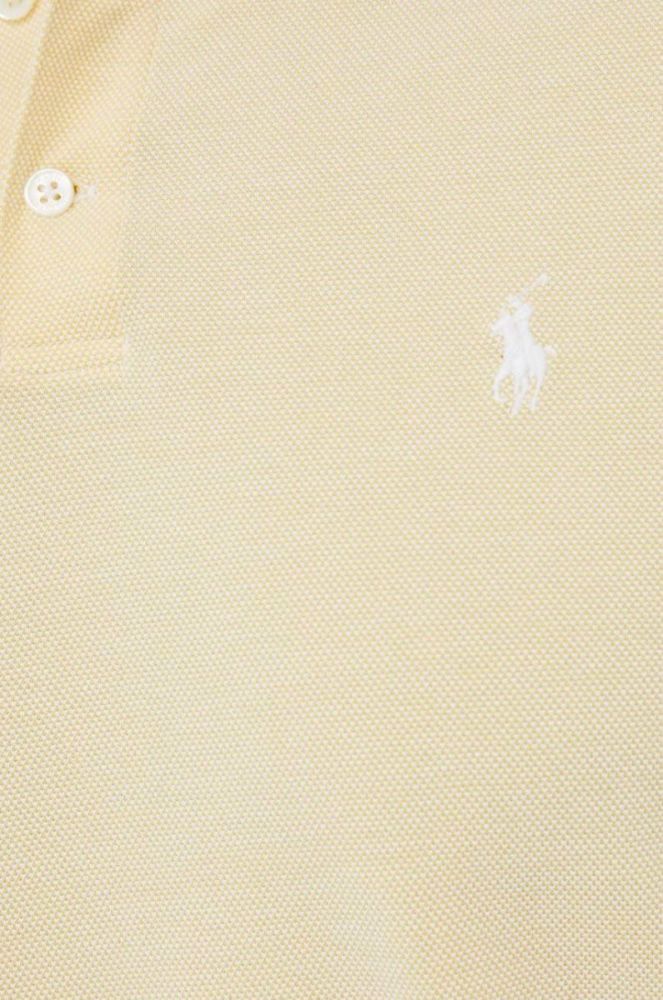 Поло Polo Ralph Lauren чоловічий колір жовтий з аплікацією фото 5