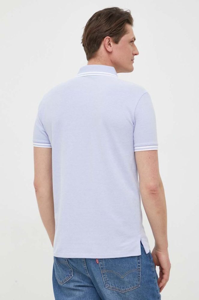 Поло Polo Ralph Lauren чоловічий однотонний колір блакитний (3224789) фото 3