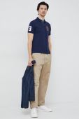 Бавовняне поло Polo Ralph Lauren колір синій з аплікацією (2965781)