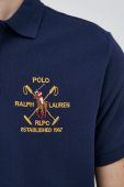 Бавовняне поло Polo Ralph Lauren колір синій з аплікацією (2965781)