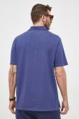 Поло з домішкою льону Polo Ralph Lauren колір синій однотонний (3256678)