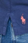 Поло з домішкою льону Polo Ralph Lauren колір синій однотонний (3045355)