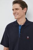 Бавовняне поло Tommy Hilfiger колір синій з аплікацією (3045375)
