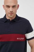 Бавовняне поло Tommy Hilfiger колір синій візерунок (3095081)