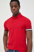 Бавовняне поло Tommy Hilfiger колір червоний з аплікацією (3113220)