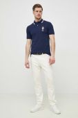 Бавовняне поло Polo Ralph Lauren колір синій однотонний (3070966)