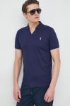 Бавовняне поло Polo Ralph Lauren колір синій однотонний (3045385)