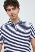 Бавовняне поло Polo Ralph Lauren колір синій візерунок (3058297)