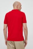 Бавовняне поло United Colors of Benetton колір червоний однотонний