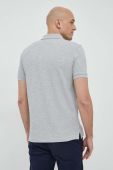 Бавовняне поло United Colors of Benetton колір сірий однотонний