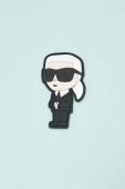 Поло Karl Lagerfeld чоловічий колір бірюзовий з аплікацією
