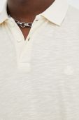 Бавовняне поло Marc O'Polo колір бежевий однотонний (3194231)