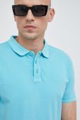 Бавовняне поло Joop! колір бірюзовий однотонний (3071010)