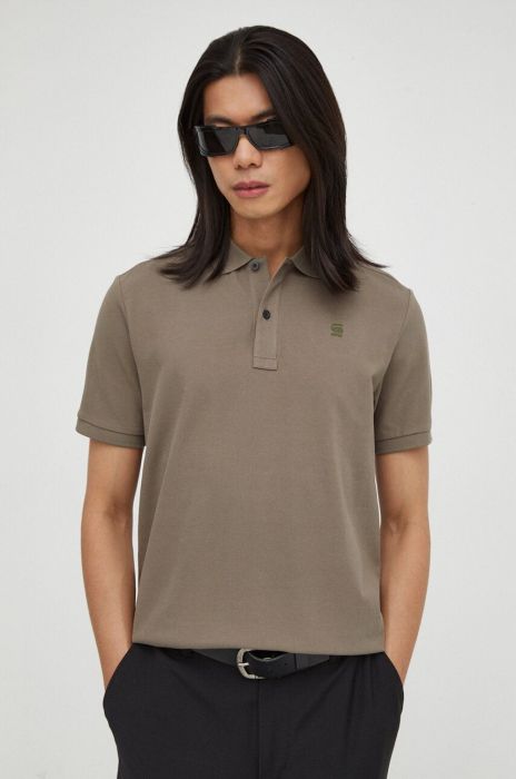 Поло G-Star Raw чоловічий колір бежевий однотонний (3331059)