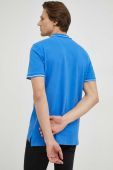 Бавовняне поло Lee з аплікацією колір блакитний
