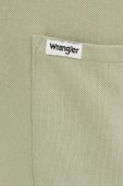 Бавовняне поло Wrangler колір зелений однотонне