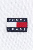 Бавовняне поло Tommy Jeans колір білий з аплікацією