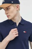Бавовняне поло Tommy Jeans колір синій з аплікацією (2996655)