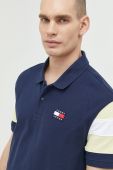 Бавовняне поло Tommy Jeans колір синій з аплікацією (3007838)