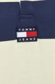 Бавовняне поло Tommy Jeans колір жовтий візерунок