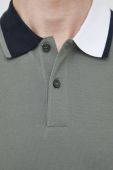Бавовняне поло BOSS колір зелений однотонний (3106376)