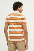 Бавовняне поло Superdry колір помаранчевий візерунок