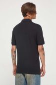 Бавовняне поло HUGO колір чорний з аплікацією (3329059)