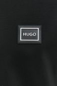 Бавовняне поло HUGO колір чорний з аплікацією (3144690)