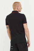 Бавовняне поло HUGO колір чорний однотонний (3309164)