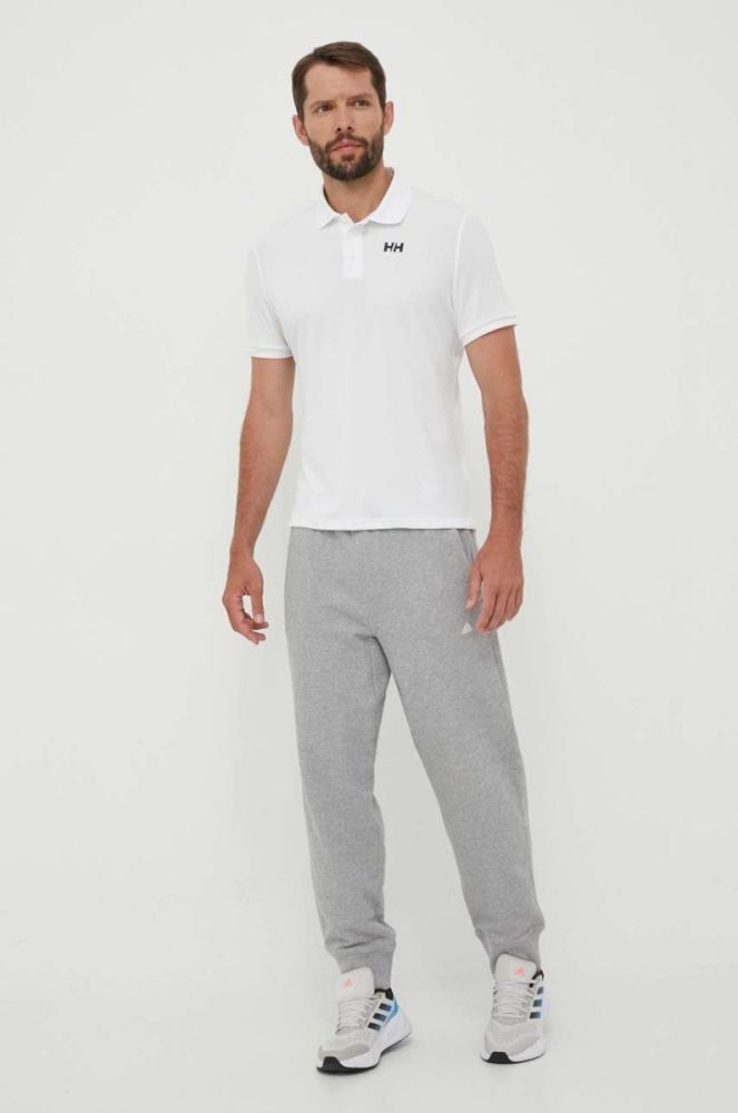 Поло Helly Hansen чоловічий колір білий з принтом фото 2
