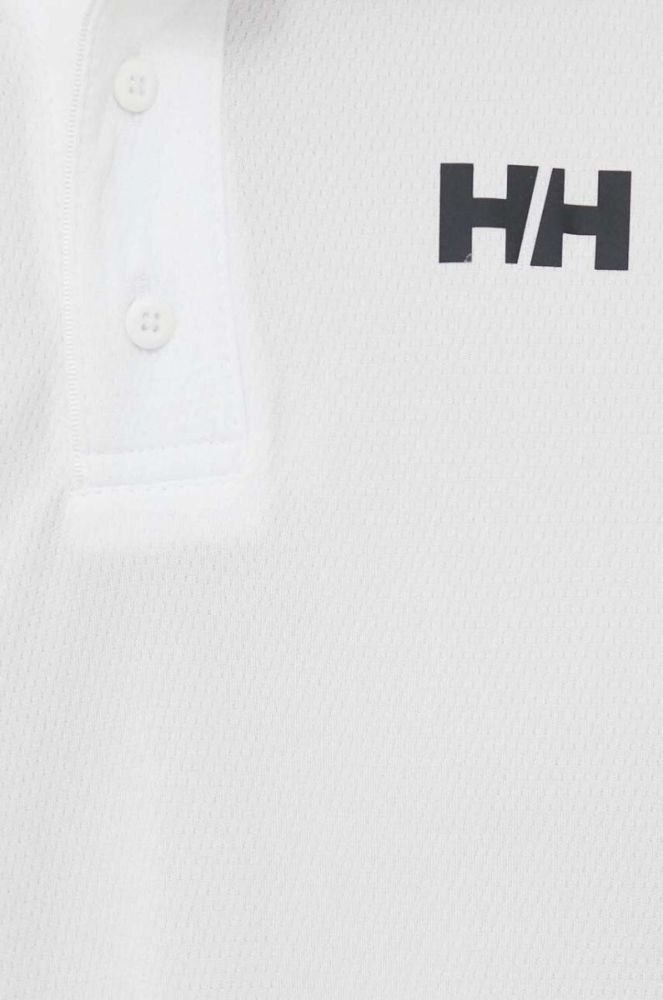 Поло Helly Hansen чоловічий колір білий з принтом фото 5
