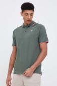 Бавовняне поло Rossignol колір зелений однотонний (3245208)