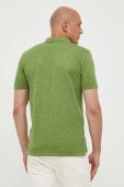 Бавовняне поло Marc O'Polo колір зелений меланж