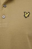 Бавовняне поло Lyle & Scott колір зелений однотонний (3254609)