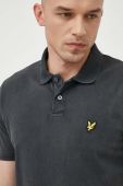 Бавовняне поло Lyle & Scott колір чорний однотонний